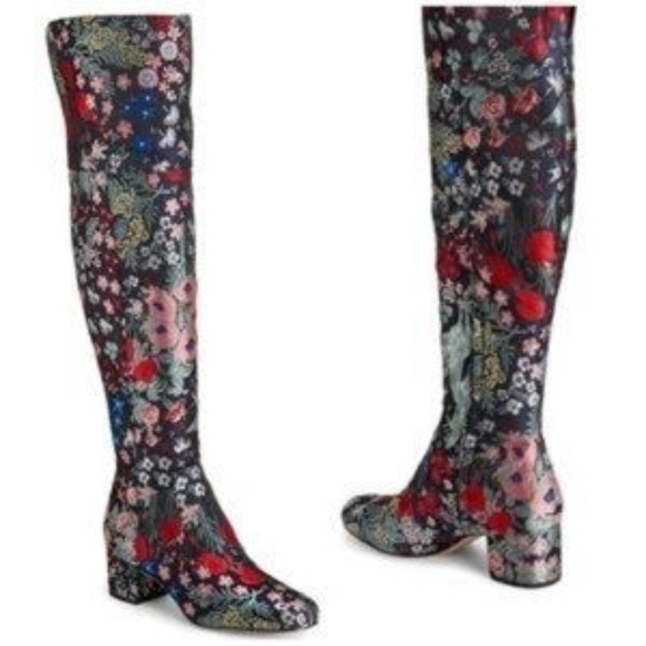 Sam Edelman Shoes - Sam Edelman Grey Elina Floral Jacquard  OTK Boots
